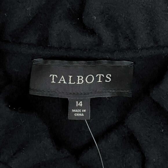 Talbots Black Double-Faced Wool Blend Jacket Women’s Size 14 - Picture 5 of 10